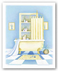 Blue Bathroom I by Alexandra Burnett