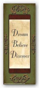Words to Live By - Sage/Gold: Dream, Believe, Discover by Debbie DeWitt
