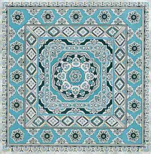 Silver Blue Tile III by Paula Scaletta
