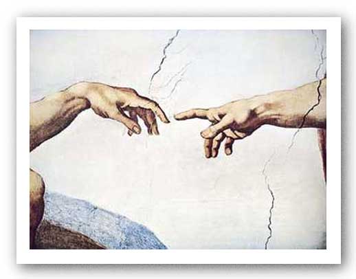 Creation of Man (Detail) by Michelangelo
