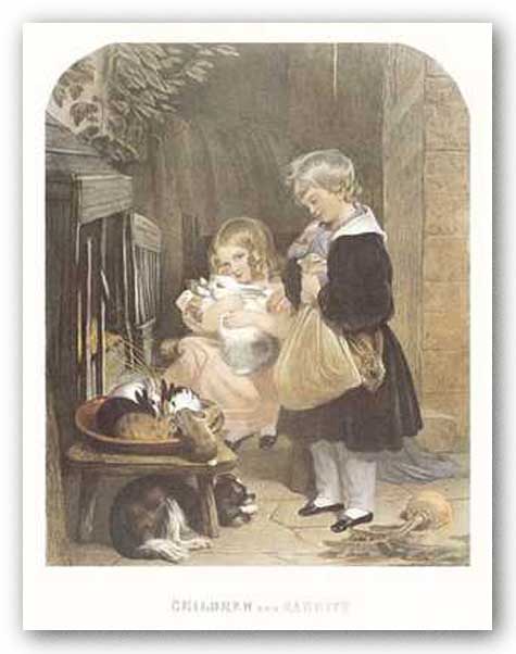 Children and Rabbits by Sir Edwin Henry Landseer