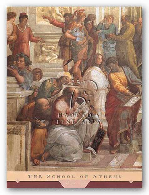 The School of Athens (Detail, Left) by Sanzio Raphael (Raffaello)