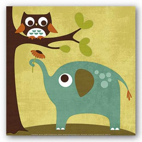 Owl And Elephant by Nancy Lee