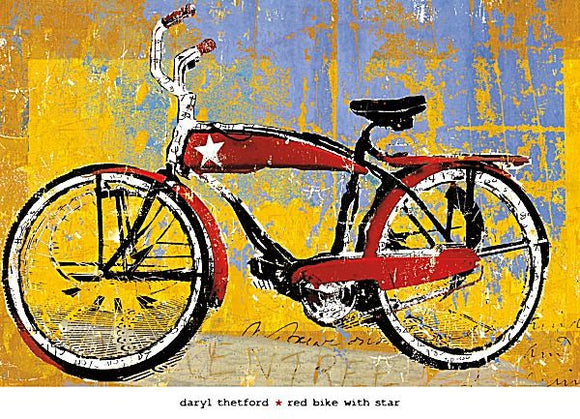 Red Bike with Star by Daryl Thetford