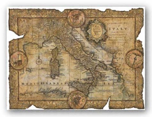 Map of Italy by John Douglas