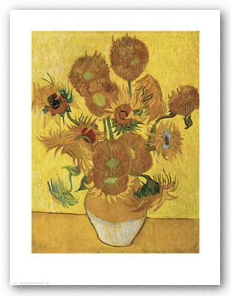 Sunflowers with the Yellow Background by Vincent van Gogh