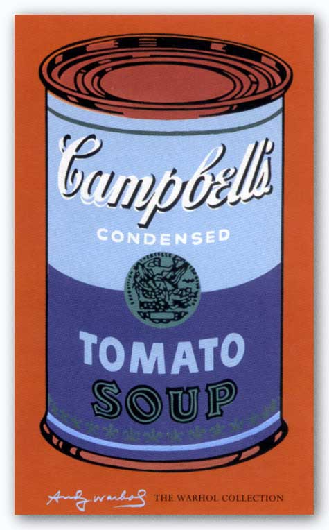 Campbell's Soup Can, 1965 (blue and purple) by Andy Warhol