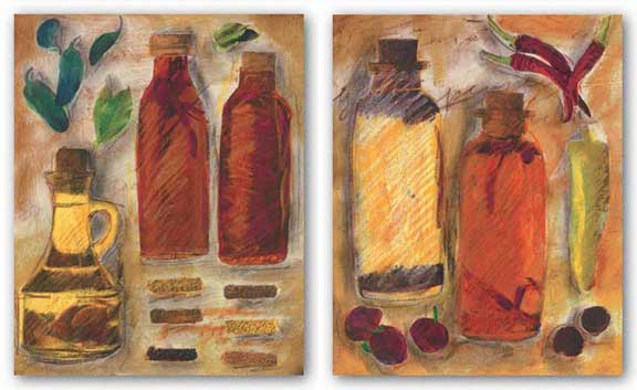 Peppers and Oil Set by Tanya M. Fischer