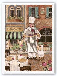 Chef with Wine by Betty Whiteaker