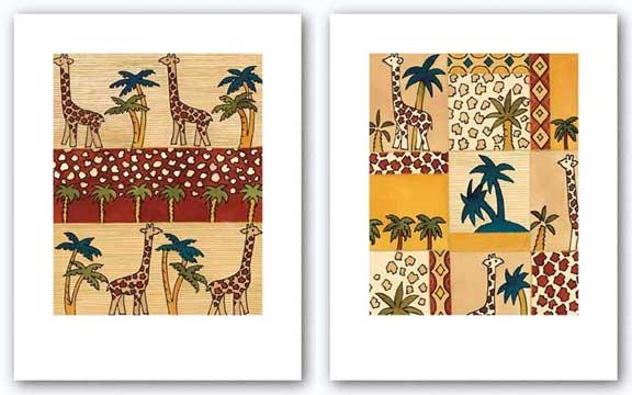 Giraffe Stroll Set by Dominique Gaudin
