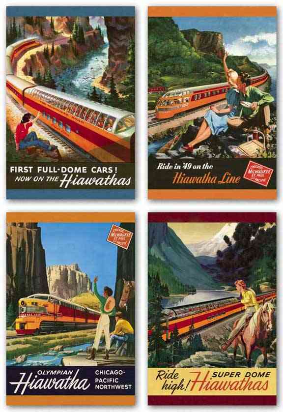 Hiawatha 1949-1952-1953-1956 Set