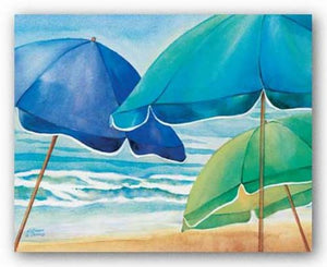 Seaside Umbrellas by Kathleen Denis