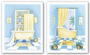 Blue Bathroom Set by Alexandra Burnett