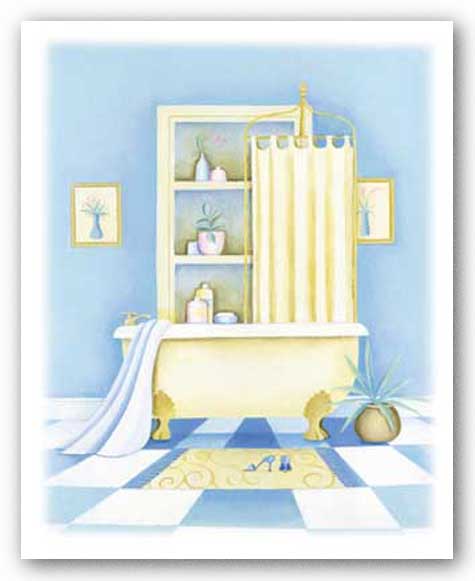 Blue Bathroom I by Alexandra Burnett