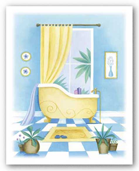 Blue Bathroom II by Alexandra Burnett