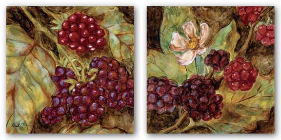 Red Berries And Blossom - Ripening Berries Set by Nicole Etienne
