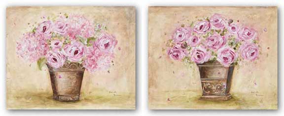 Classic Pink Roses Set by Antonette Bowman