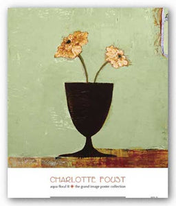 Aqua Floral II by Charlotte Foust