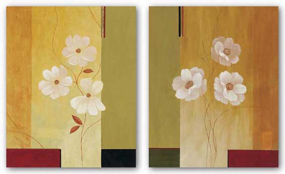 Three White Flowers Set by Fernando Leal