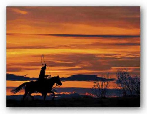 Ropin' at Sunset by Bobbie Goodrich