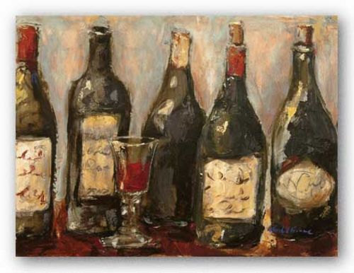 Wine Bar With French Glass by Nicole Etienne Art Print – First Art Source