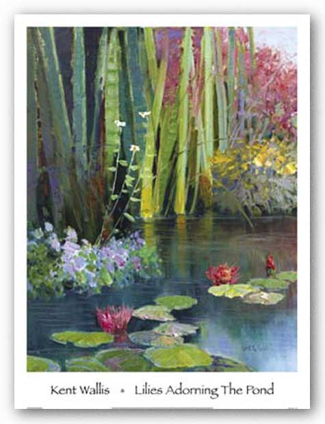 Lilies Adorning The Pond by Kent Wallis