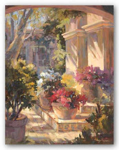 Flowered Courtyard by Betty Carr
