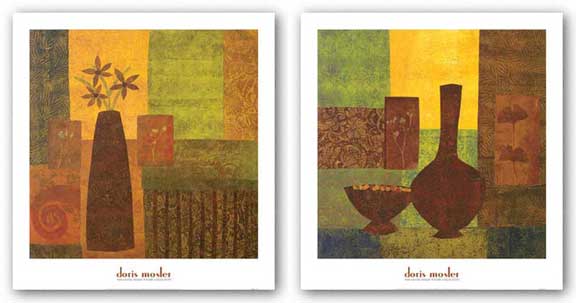 Tapestry, Vase And Bowl/Flower Set by Doris Mosler