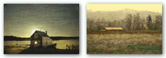Exit 49, Image 2 and Cottage Silhouette Set by Doug Landreth