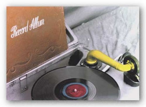 Phonograph With Record Album by April S. White