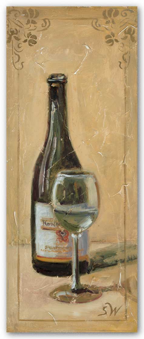 White Wine With Glass by Shari White