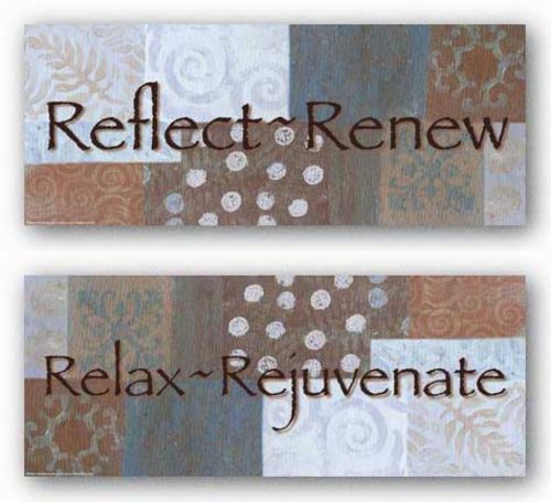 Words To Live By Blue/Brown: Relax and Reflect Set by Angela D'Amico