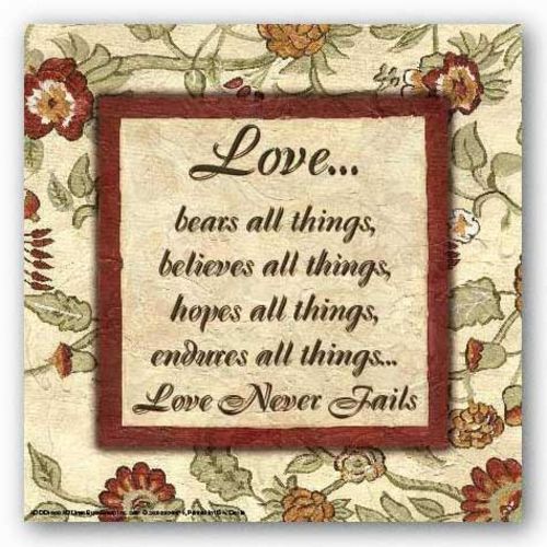 Words To Live By - Eduardian Floral: Love bears all by Debbie DeWitt