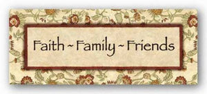 Words To Live By - Eduardian Floral: Faith Family Friends by Debbie DeWitt