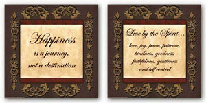 Words To Live By - Brown/Gold Set by Debbie DeWitt
