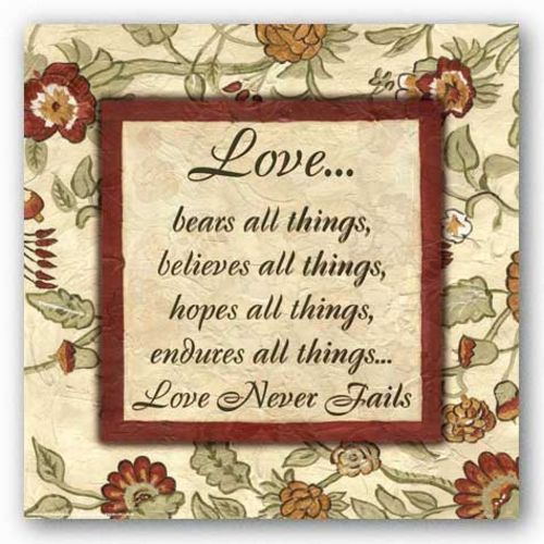 Words To Live By - Eduardian Floral: Love bears all by Debbie DeWitt