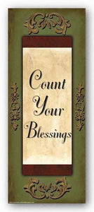 Words to Live By - Sage/Gold: Count your Blessings by Debbie DeWitt