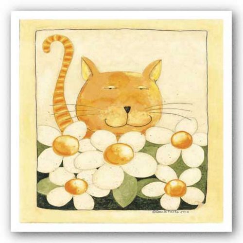 Kitty with flowers by Dan DiPaolo