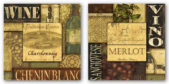 Wine Collage Set by Grace Pullen