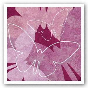Butterflies Pink V by Kristin Emery