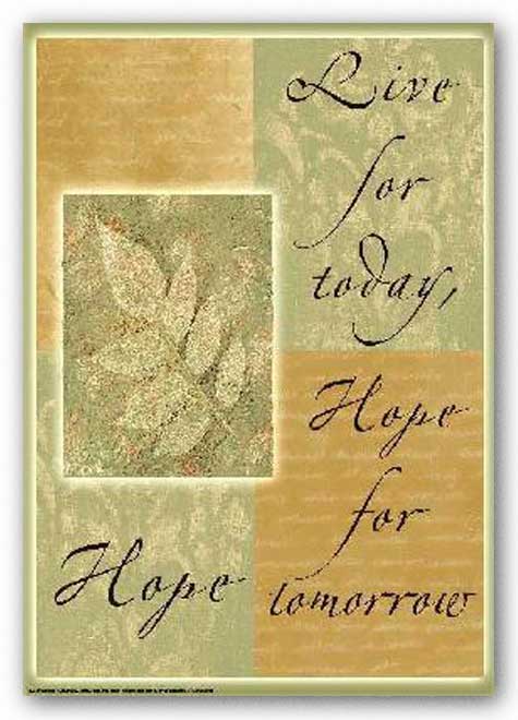 Words To Live By - Leaf: Live for today by Marilu Windvand