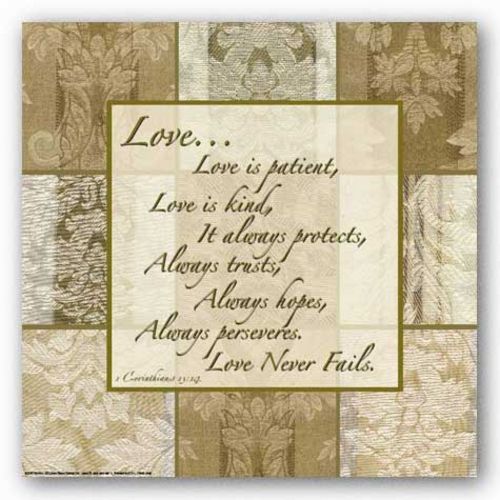 Words To Live By - Damask Silk: Love is Patient by Marilu Windvand