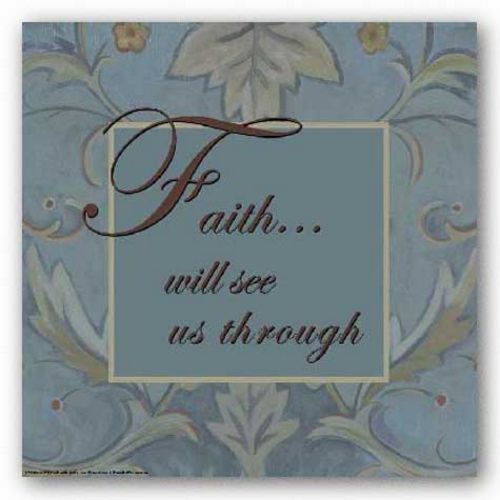 Tapestry Flowers - Blue: Faith by Sara Anderson