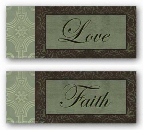 Words To Live By Sage/brown damask Set by Smith-Haynes