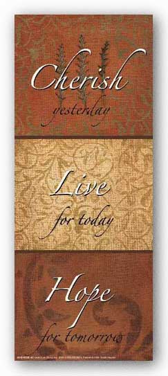 Words To Live By Damask Scroll: Cherish Live Hope by Smith-Haynes