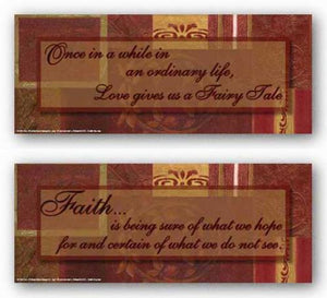 Words To Live By - Red Gold Patchwork Set by Smith-Haynes