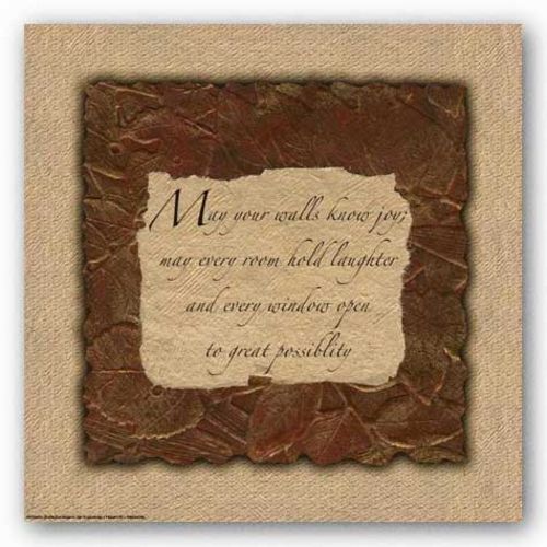 Words To Live By Red/Gold Leaf: May your walls know by Smith-Haynes