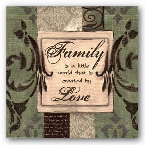 Words To Live By Sage/Cream - Family by Smith-Haynes