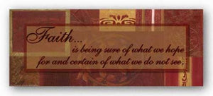 Words To Live By - Red Gold Patchwork: Faith by Smith-Haynes