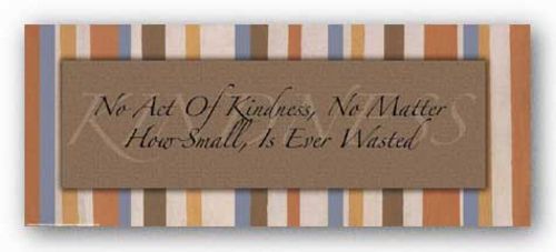 Words To Live By - Orange stripe: Kindness by Smith-Haynes